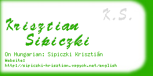 krisztian sipiczki business card